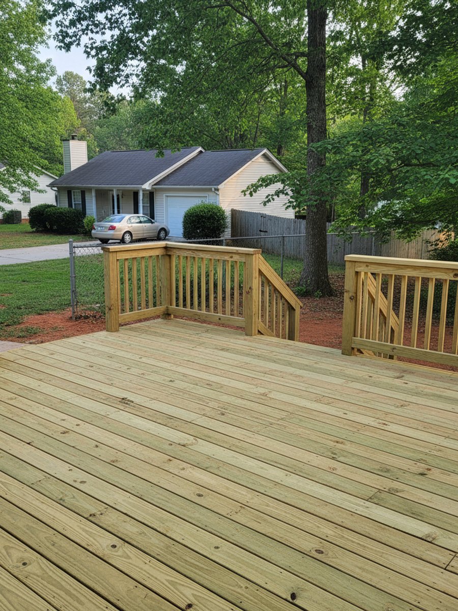 Paradise Deck Company crew working on a home