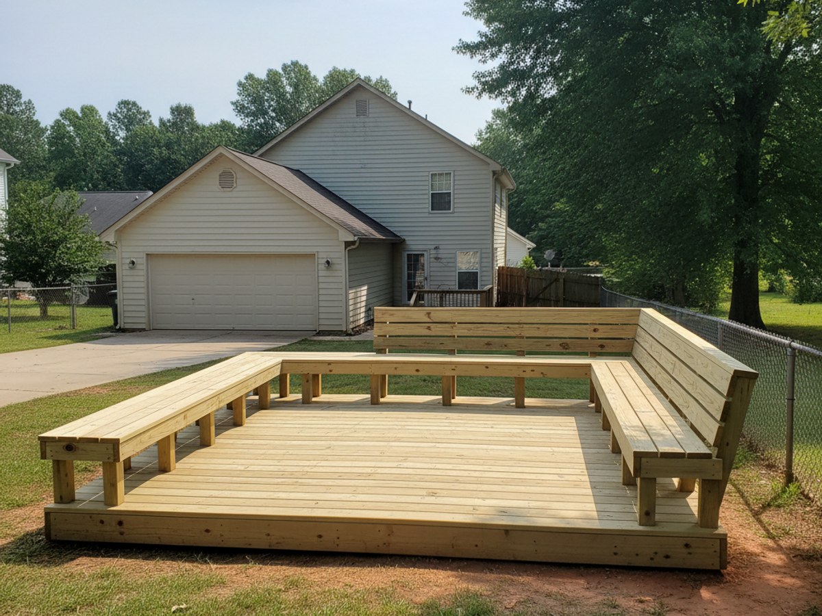 Custom Deck Design completed by Paradise Deck Company in Marietta, GA