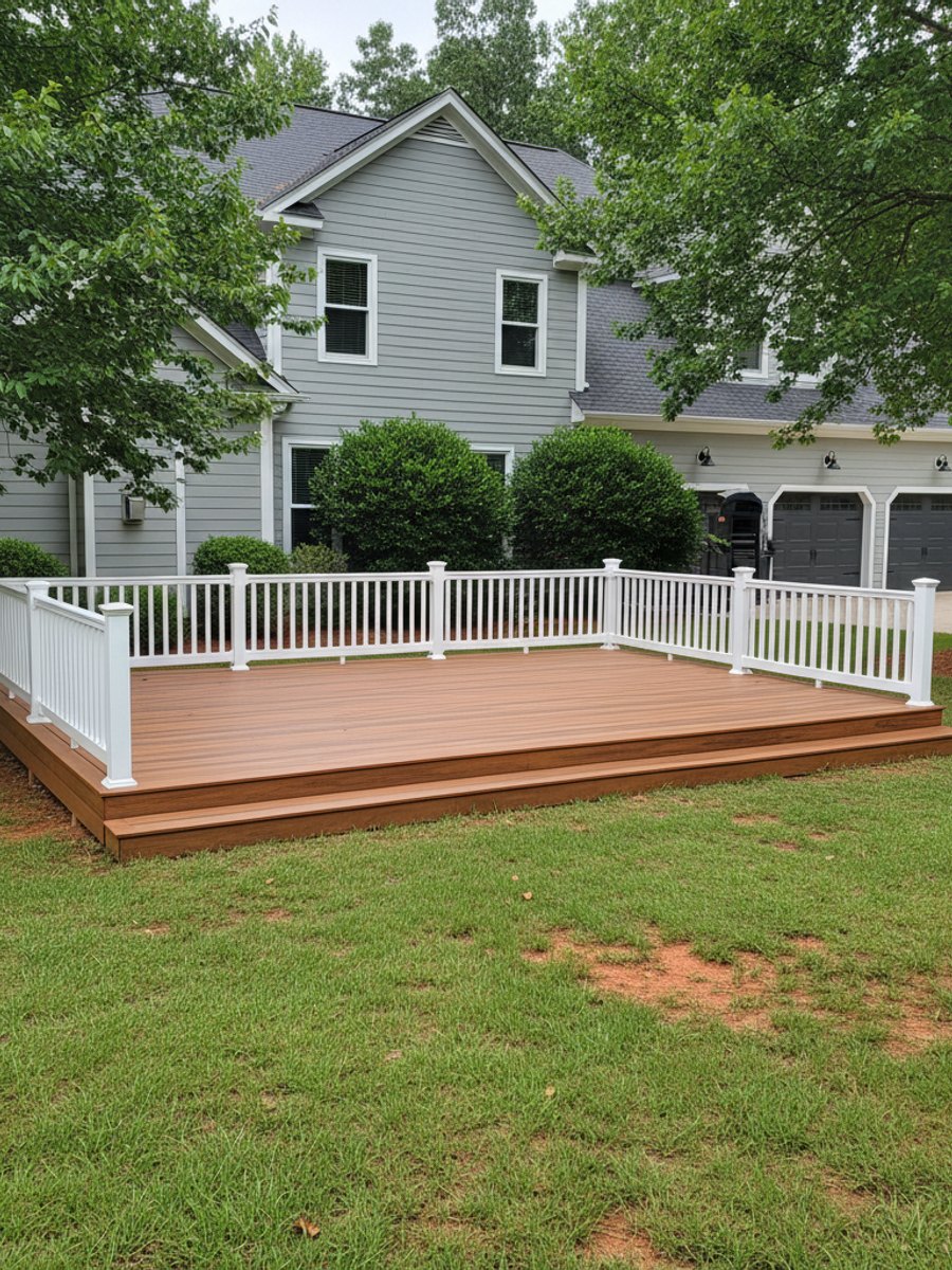 Multi-Level Deck Building completed by Paradise Deck Company in Cartersville, GA