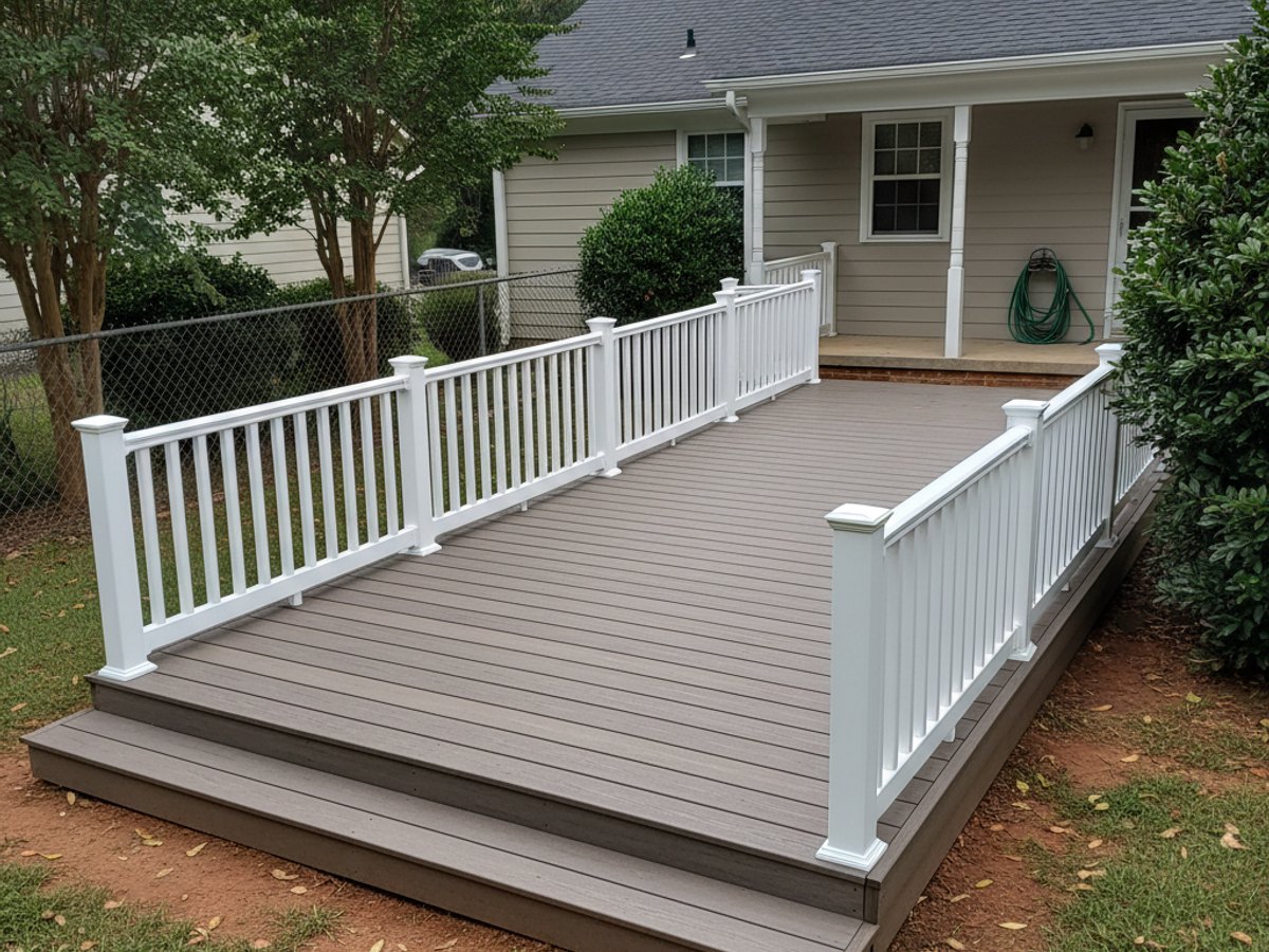 Paradise Deck Company crew at work on a home in Dallas, GA